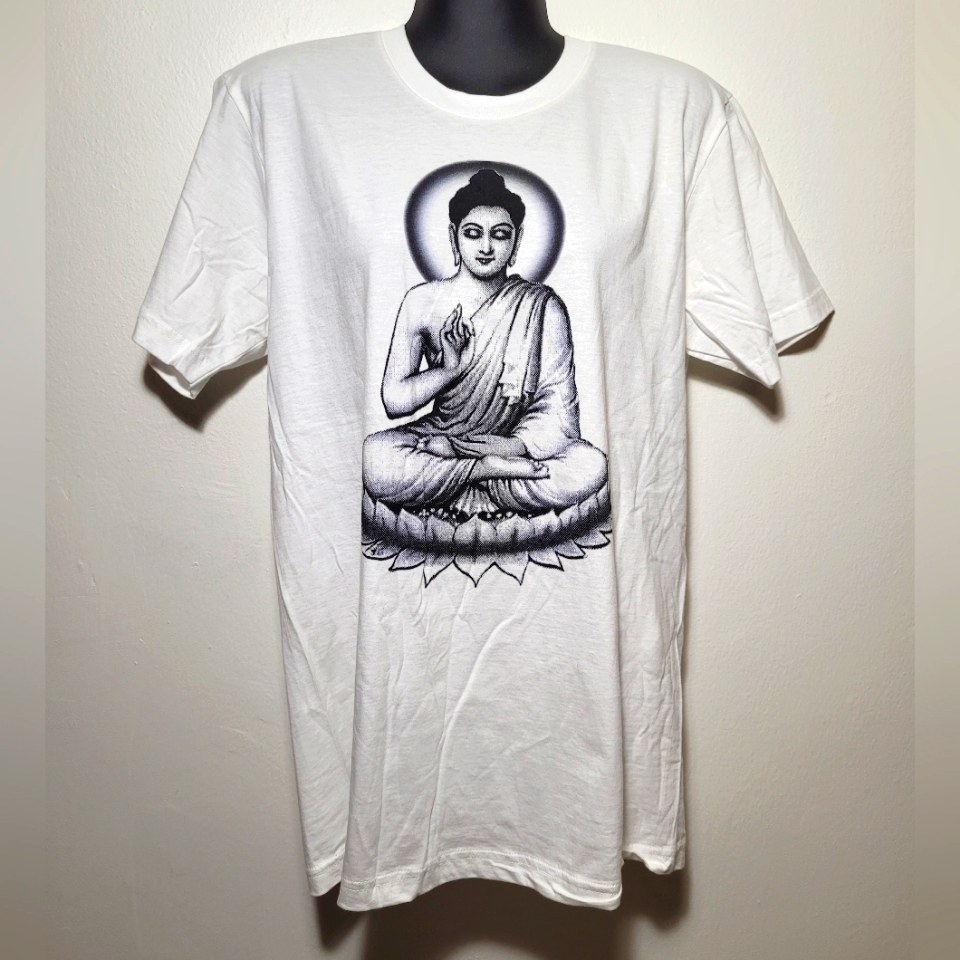 Buddha Mudra Meditation Tee Shirt Medium Made In Usa